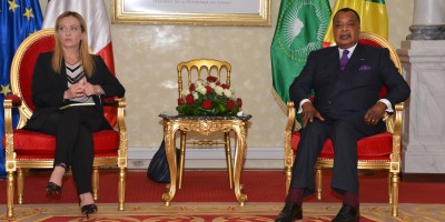 Giorgia Meloni reçue par Denis Sassou N’Guesso
